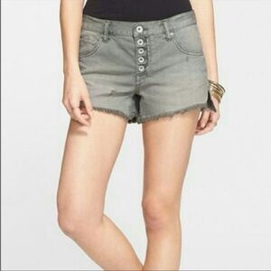 Free People Runaway Cutoff Raw Hem Jean Shorts Grey Size 24